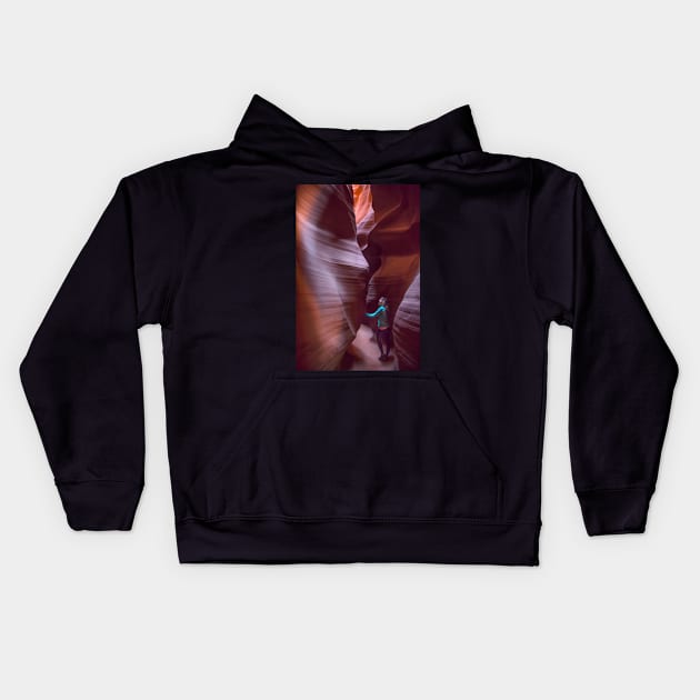 Antelope Canyon Kids Hoodie by dawn2dawn